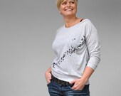 Black Birds slouchy pullover