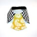 Dog tie and shirt collar- Mustard print and gingham