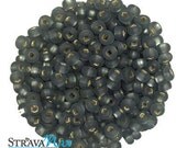 5 Ounces 6/0 Grey Matte Silver Lined Czech Glass Seed Beads