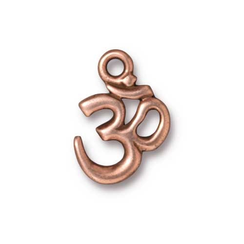 10 Charms - TierraCast OM Charms pewter with antiqued copper finish 18 x 14 x 1.5mm