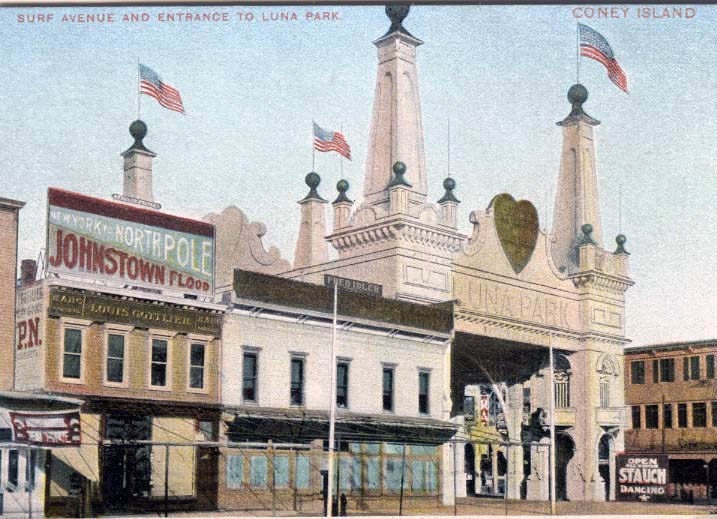Package of 12 Blank Note Cards,  Coney Island Brooklyn, NY - 4 Views