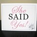 She Said Yes Bridal Wedding Shower Invitation Set