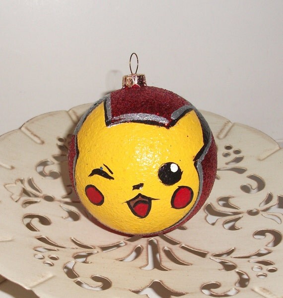 pikachu pokemon red christmas ornament by kraftyminds on etsy pikachu pokemon red christmas ornament by kraftyminds on etsy
