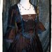 SALE Prussian Blue Renaissance Medieval Dress Bust 39"