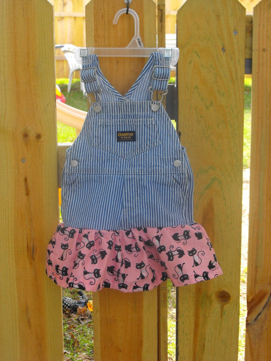 Upcycled overalls size 3-6 mths
