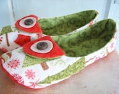 Slipper Sewing Pattern - PDF Sewing Pattern - Winterwonderland Flannel Slippers Women's Size 5 - 11