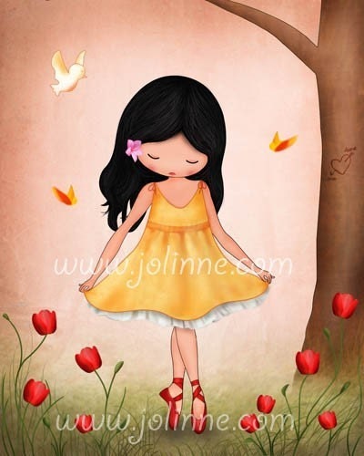 Girls room nursery wall art - Set of 8 Mini Art Prints