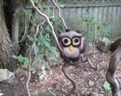 Handmade Merino Needle Felted Baby Owl