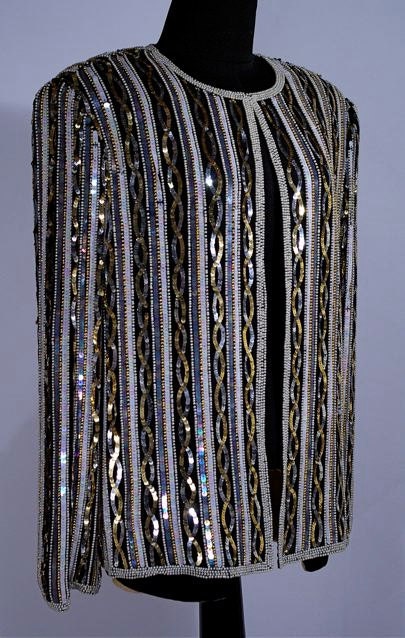 Sequined and beaded jacket