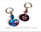 Mini Stitch Markers: Knit Girl and Whimsical Owl Stitch Markers (Set of 2)