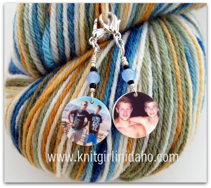 Personalized CROCHET Stitch Markers: REMOVABLE Stitch Markers (Set of TWO)