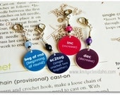 Removable Crochet Terms Stitch Markers (Set of 4)
