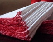 Unpaper Towels with Red Edges - Set of 12