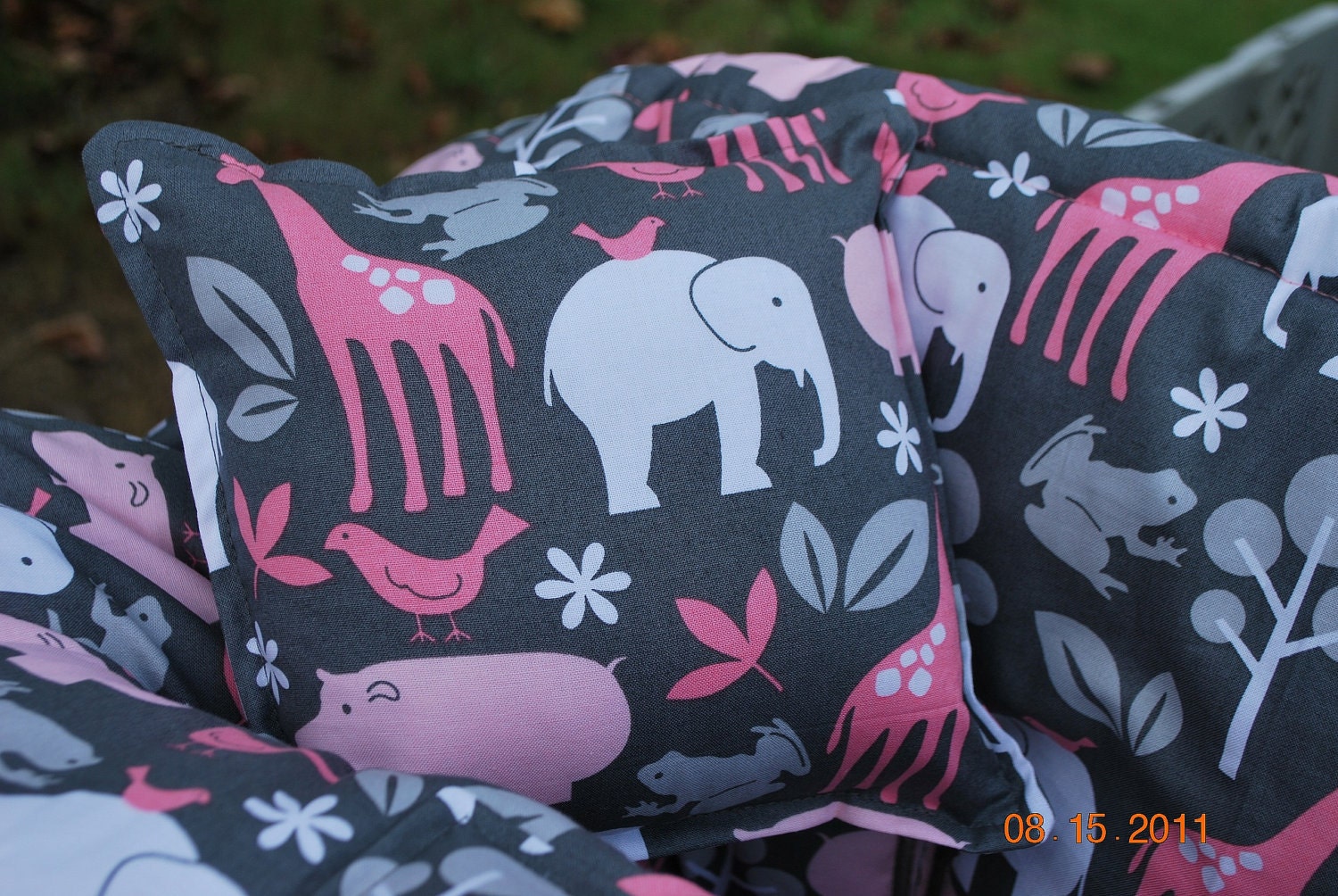 Custom Boutique (Bloom Zoology) Shopping Cart Cover -comes with a pillow and a safety belt