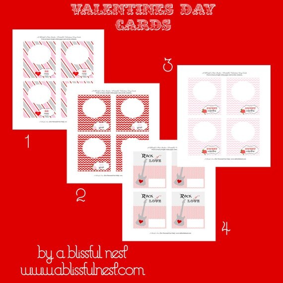 VALENTINES DAY Printable Cards - Printable Valentines Notes - By A Blissful Nest Il_570xn