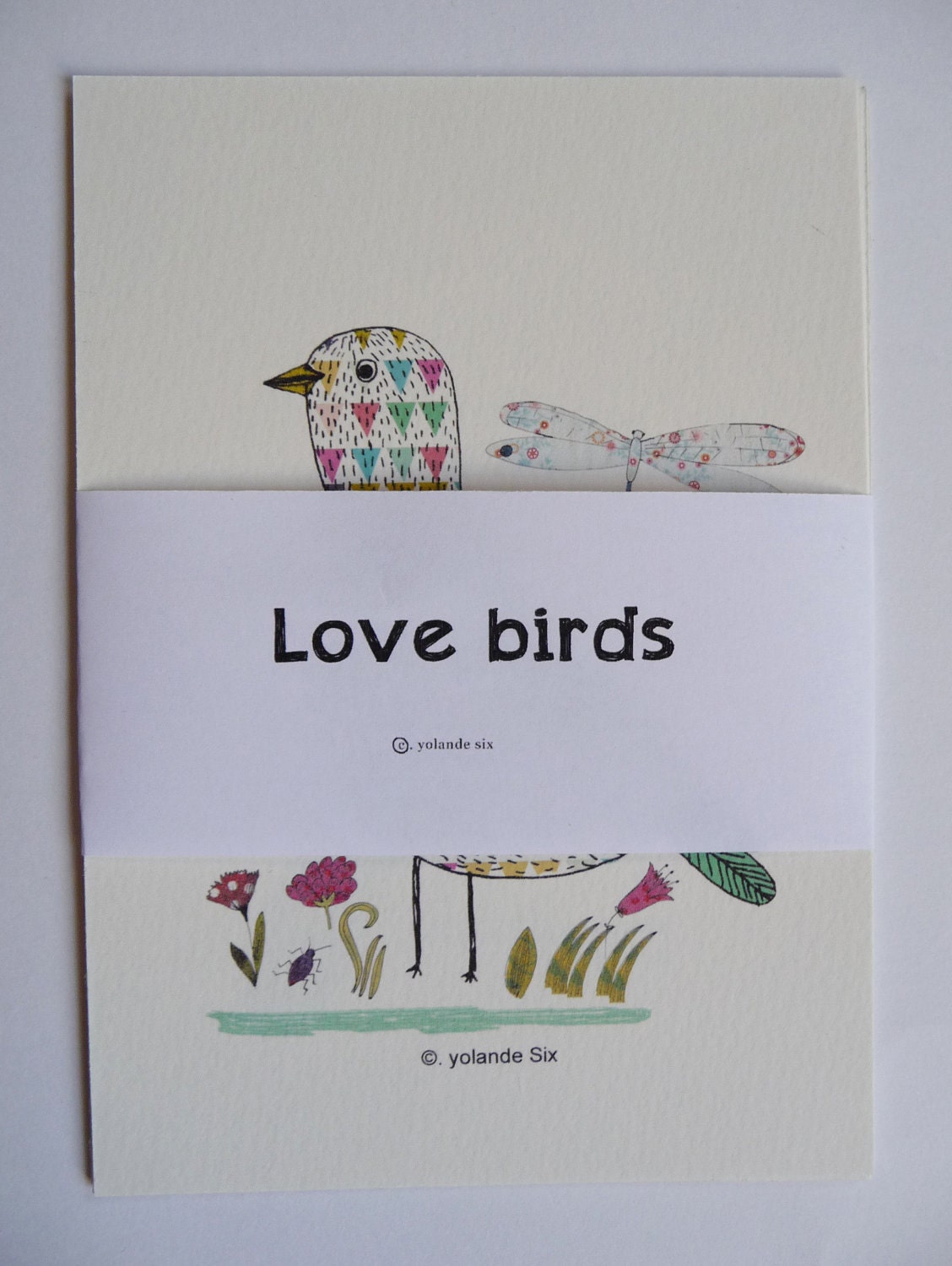 Lovely cards birds, flowers, colors, geometrics patterns