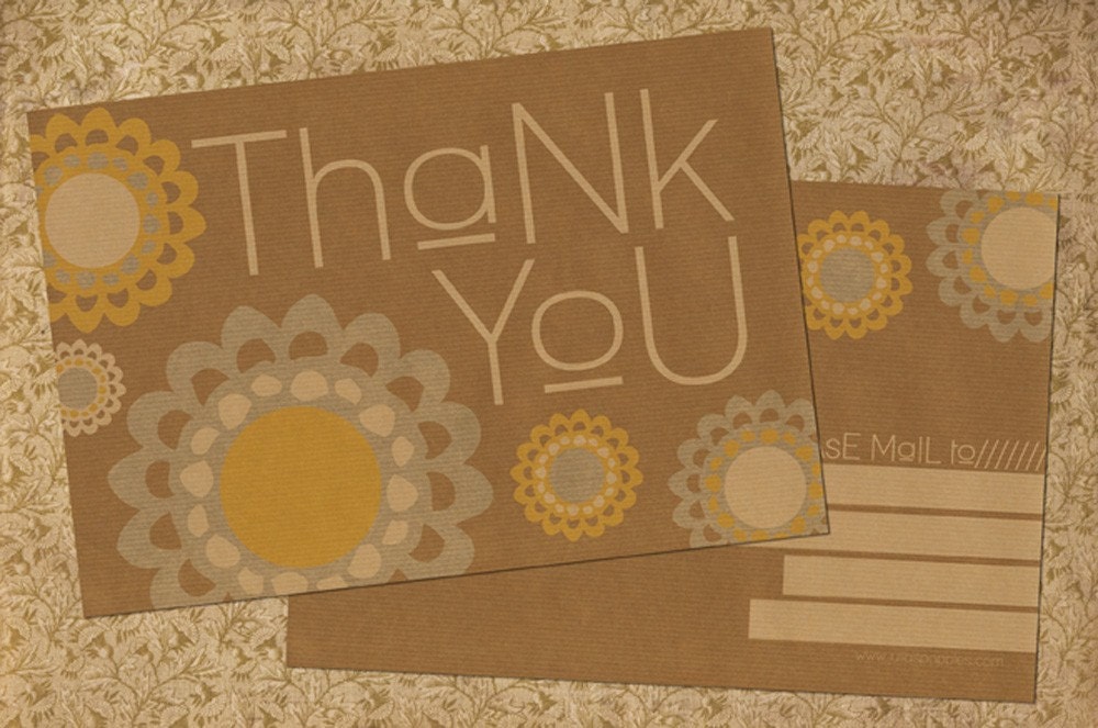SALE Thank You Postcard Set