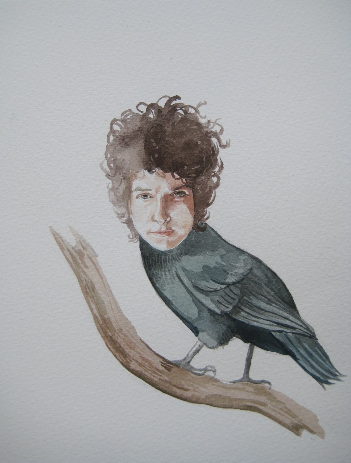 Bob Dylan as a crow
