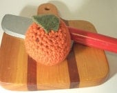 crocheted playfood - orange