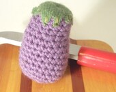 crocheted playfood -eggplant