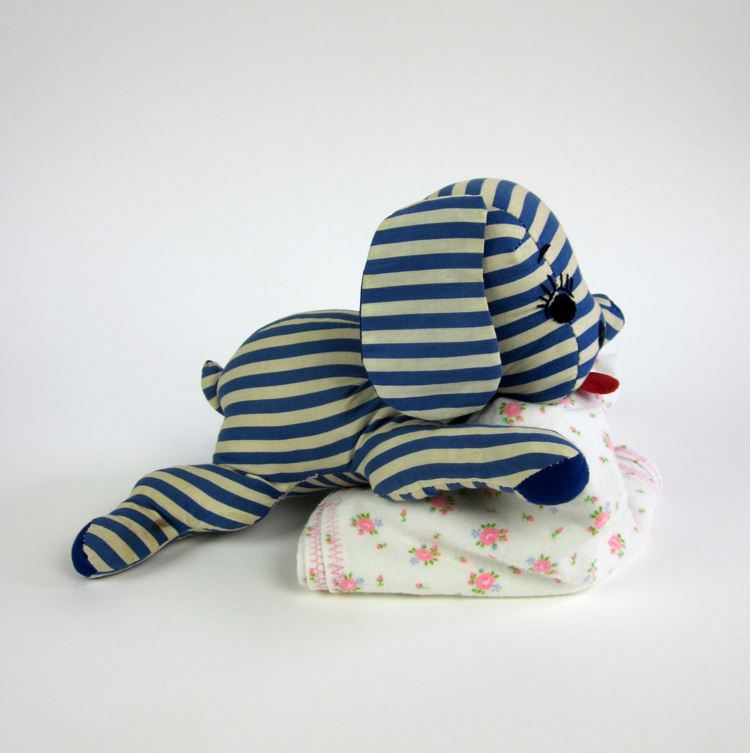 Striped Plush Dog 50s