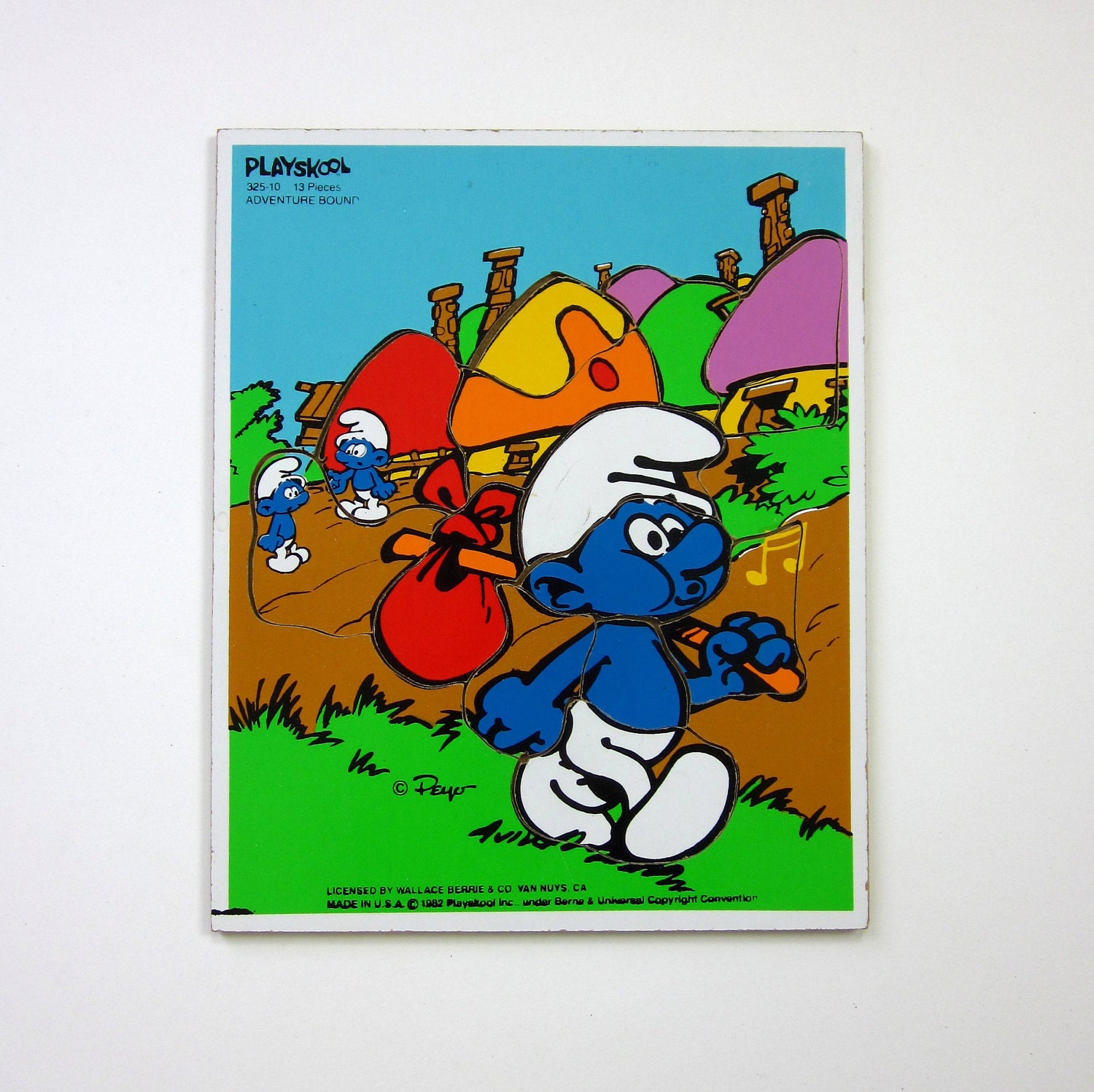 Playskool Smurfs Puzzle 1982 / Adventure Bound - OopseeDaisies
