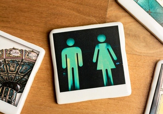 RESERVED for trifro - Polaroid Coaster - His and Her