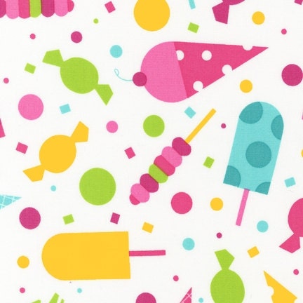 Dessert Party Fabrics RK Ice Cream Bar Candy Confetti Birthday Treats Sorbet