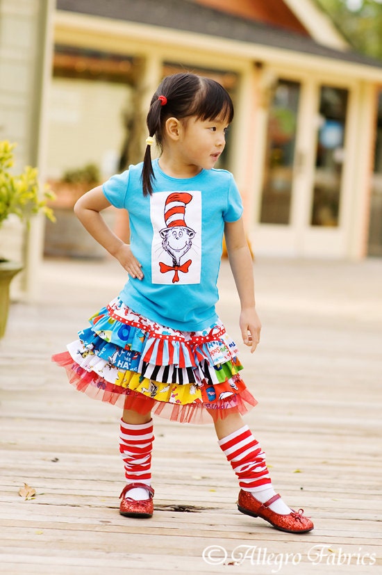 Dr Seuss Cat In The Hat Ruffle Skirt Sewing Kit