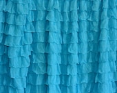 Pre Ruffled Ruffle Fabric 2 Inch Wide Turquoise Blue
