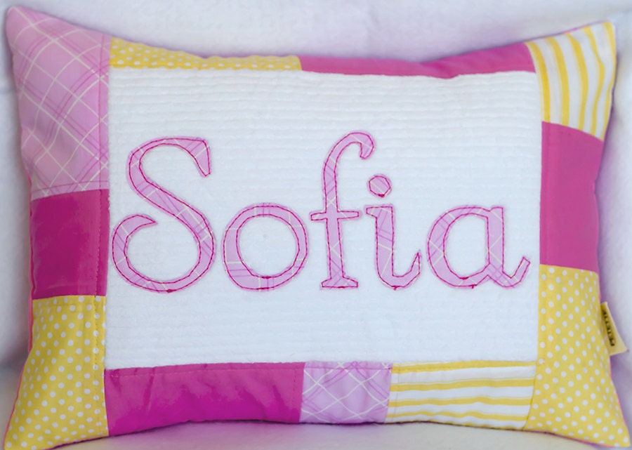 Personalized Children's Pillow. Choose Any Color.