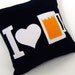 I Love Beer Decorative Pillow