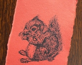 Red Squirrel Mini Gocco Print