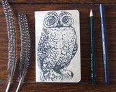 Snowy Owl Notebook Gocco Printed Pocket Moleskine Cahier Notebook