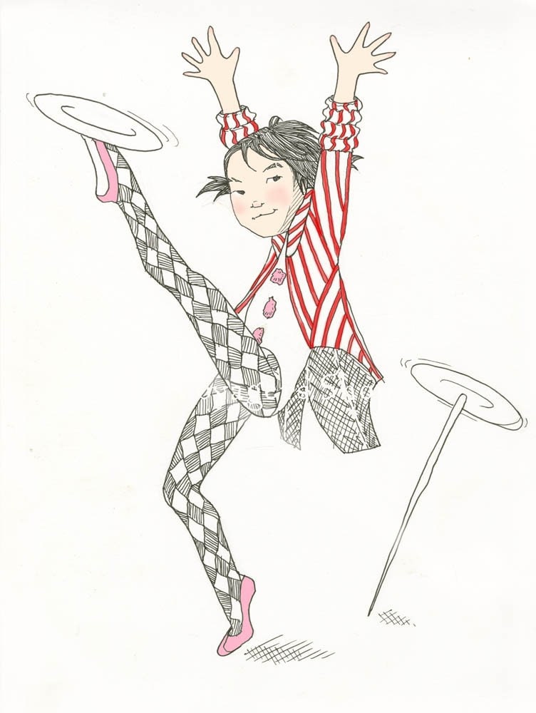 The Plate Juggler 8.5 x 11 print