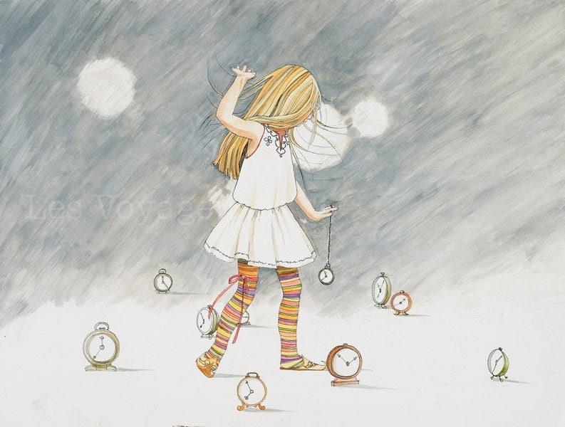 Candace and the Clocks 8.5 x 11 art print