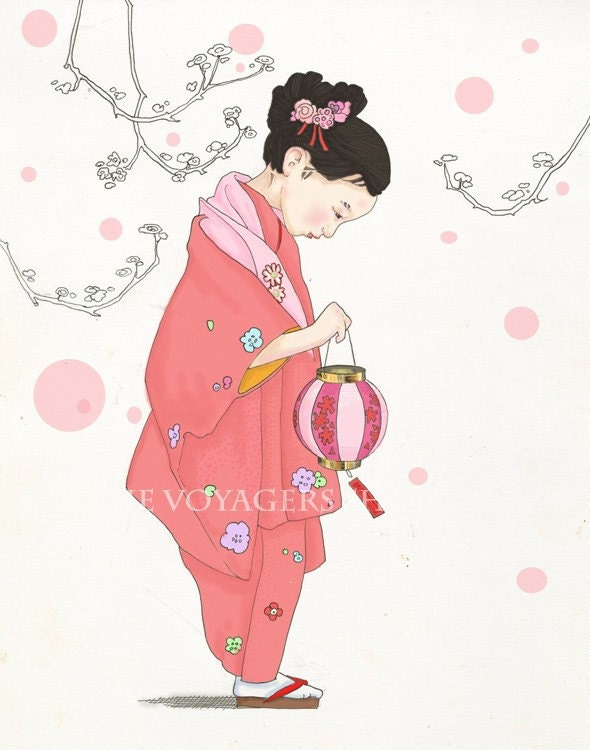 Cherry Blossom Girl 8.5 x 11 print