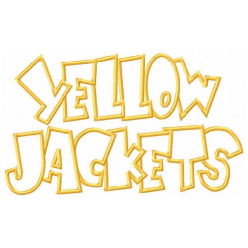 Yellow Jackets Embroidery Machine Applique Design 2612 by kayelee