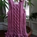 Girls pink dress/ cable stitch/size 5/ custom orders welcome