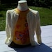 Hand knit girls light cream cardigan/Size 7/Custom orders welcome