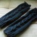 Women legs warmer in black cable stitch/hand knit/Ready to Ship