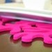Antler Coral Placemat Wool Felt 5mm 1 Set of 4- Magenta