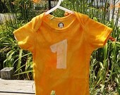 Yellow First Birthday Bodysuit with Batik 1 (18 months) READY TO SHIP