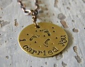 Christian footprint necklace