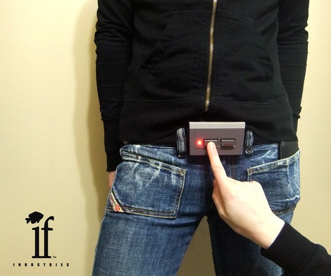 NES Console Belt Buckle - OMG, can I touch your power button :)