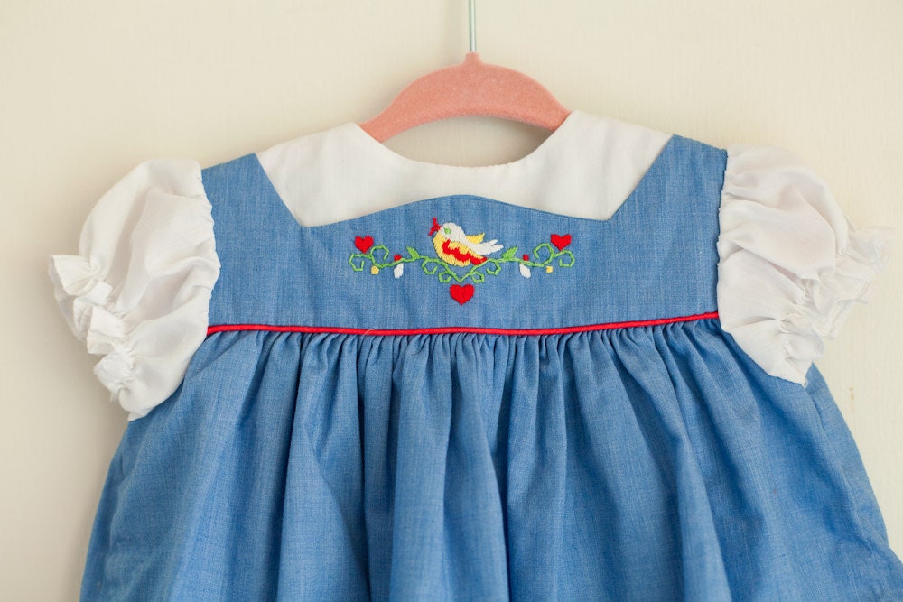 Heidi Style Vintage Baby Dress