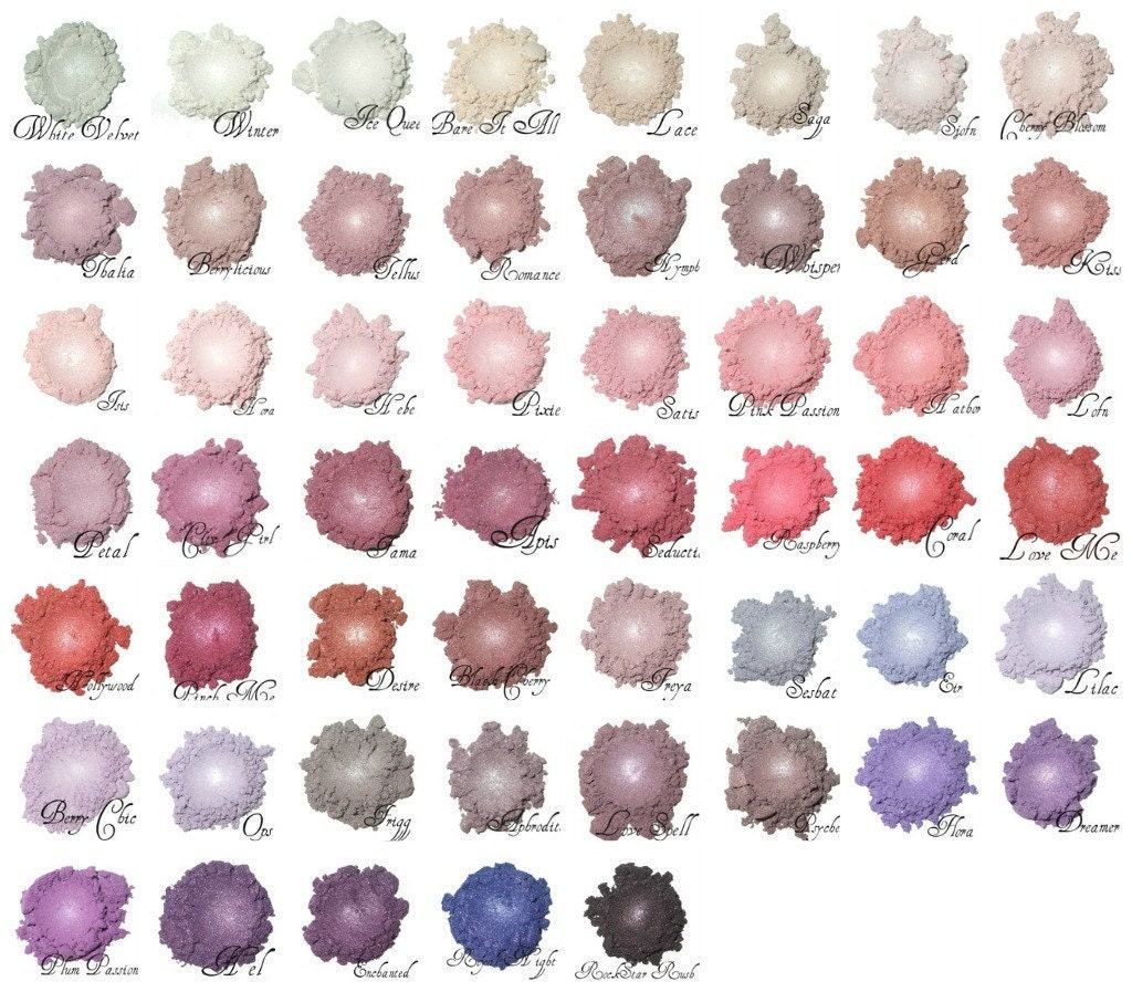 Pure Mineral Makeup - 6 x EyeShadow & EyeLiner - Vegan