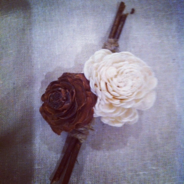 Balsa and Pine Flower Boutonniere