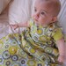 baby and toddler sleep sack, The Baby Snap Sack, snuggle down, goose down sleeping bag, size adjusts as baby grows, blue kaleidoscope