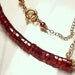 Garnet Block Necklace - 14K Goldfilled